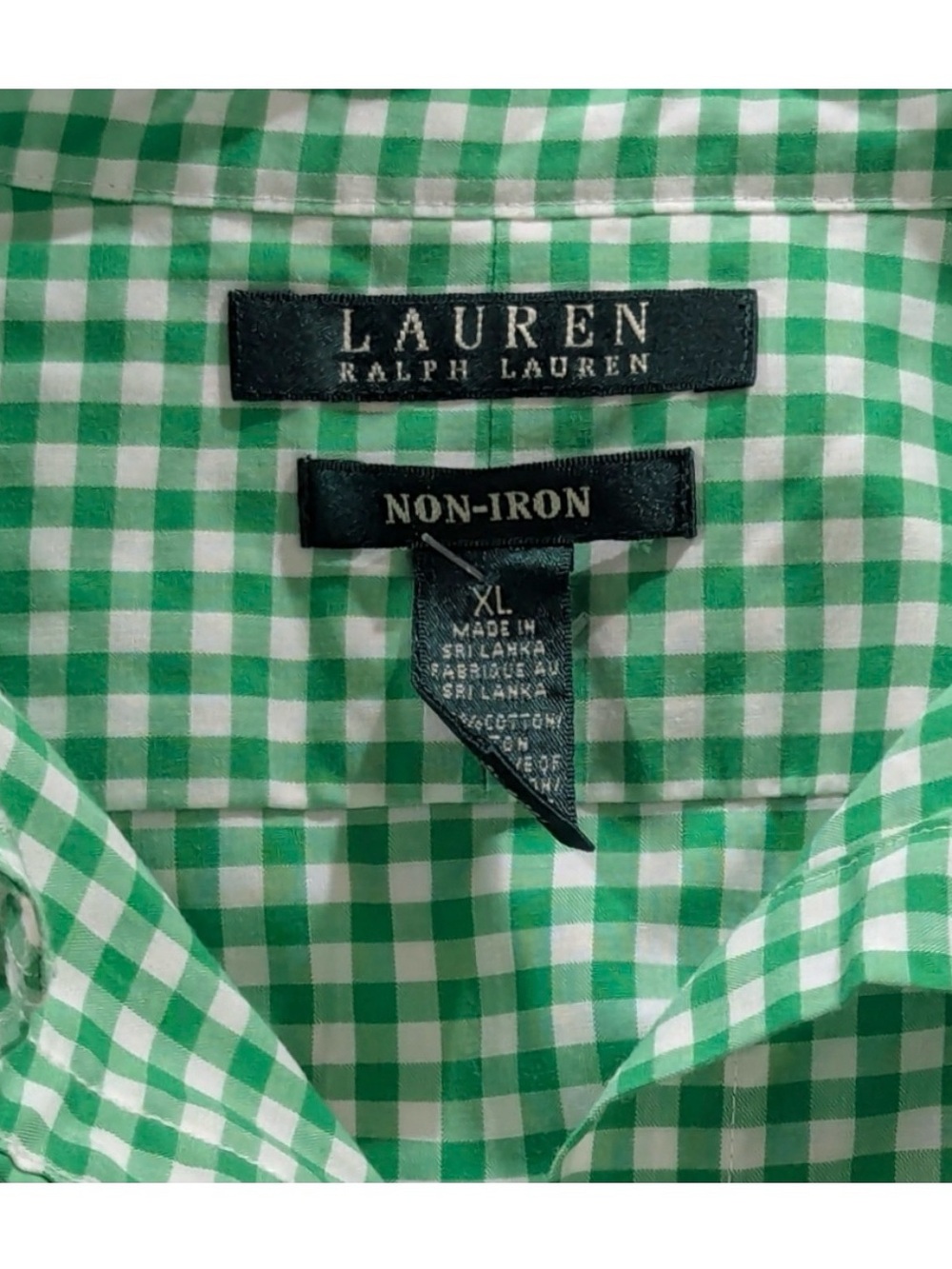 Ralph Lauren Green Gingham Button-Down Shirt - Women - Picture 8 of 12